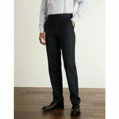 JAEGER Tailored Fit Pure Wool Birdseye Trousers Men Medium Navy -JAEGER Shop unnamed file 850