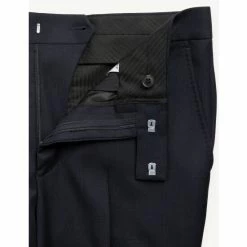 JAEGER Tailored Fit Pure Wool Birdseye Trousers Men Medium Navy -JAEGER Shop unnamed file 852