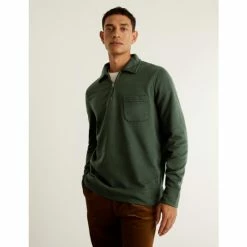 JAEGER Pure Cotton Polo Neck Half Zip Sweater Men Forest Green 17 JAEGER Pure Cotton Polo Neck Half Zip Sweater Men Forest Green -JAEGER Shop unnamed file 864