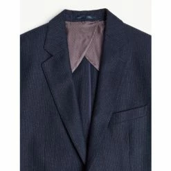 JAEGER Tailored Fit Wool Flannel Pinstripe Jacket Men Navy Marl 18 JAEGER Tailored Fit Wool Flannel Pinstripe Jacket Men Navy Marl -JAEGER Shop unnamed file 870