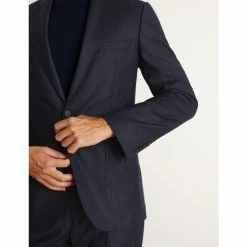 JAEGER Tailored Fit Wool Flannel Pinstripe Jacket Men Navy Marl 20 JAEGER Tailored Fit Wool Flannel Pinstripe Jacket Men Navy Marl -JAEGER Shop unnamed file 872