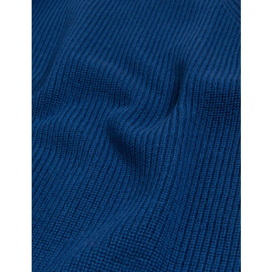 JAEGER Pure Extra Fine Merino Wool Ribbed Jumper Men Medium Blue 5 JAEGER Pure Extra Fine Merino Wool Ribbed Jumper Men Medium Blue - Image 5