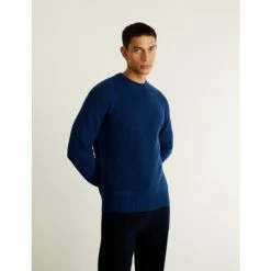 JAEGER Pure Extra Fine Merino Wool Ribbed Jumper Men Medium Blue 16 JAEGER Pure Extra Fine Merino Wool Ribbed Jumper Men Medium Blue -JAEGER Shop unnamed file 885