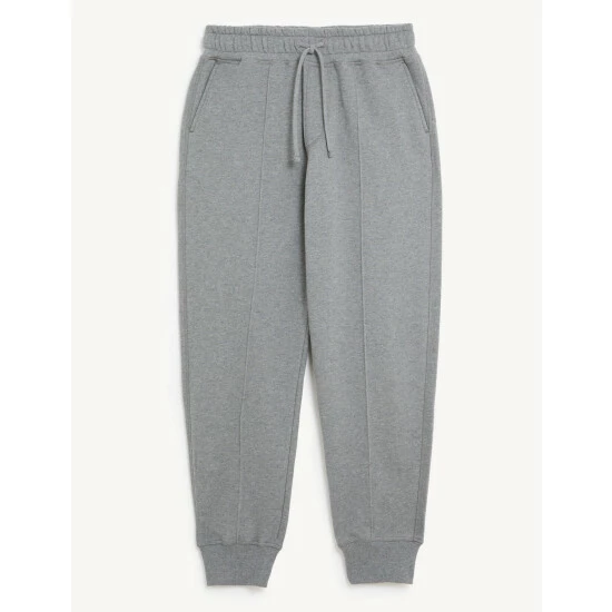 JAEGER Cotton With Wool Blend Cuffed Joggers Men Grey Marl 1 JAEGER Cotton With Wool Blend Cuffed Joggers Men Grey Marl