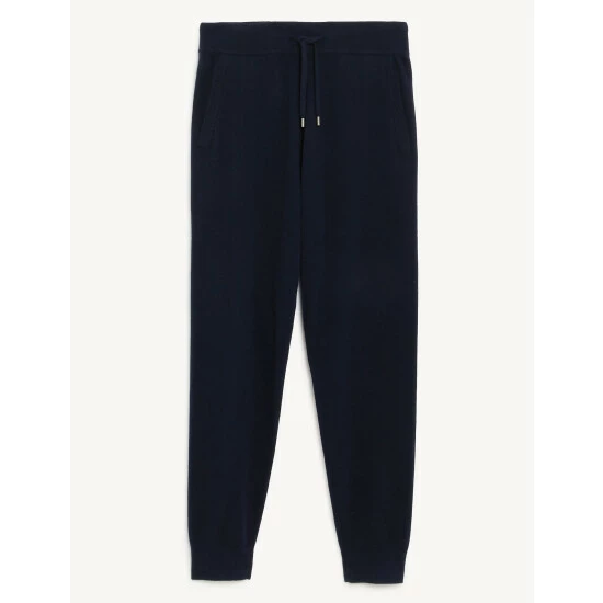 JAEGER Pure Cashmere Knitted Joggers Men Navy 1 JAEGER Pure Cashmere Knitted Joggers Men Navy