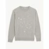 JAEGER Merino Wool Rich Star Jumper With Cashmere Women Navy/white