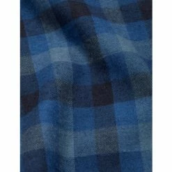 JAEGER Cotton With Wool Flannel Checked Shirt Men Blue 14 JAEGER Cotton With Wool Flannel Checked Shirt Men Blue -JAEGER Shop unnamed file 907