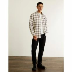 JAEGER Cotton With Wool Flannel Checked Shirt Men Blue 16 JAEGER Cotton With Wool Flannel Checked Shirt Men Blue -JAEGER Shop unnamed file 909