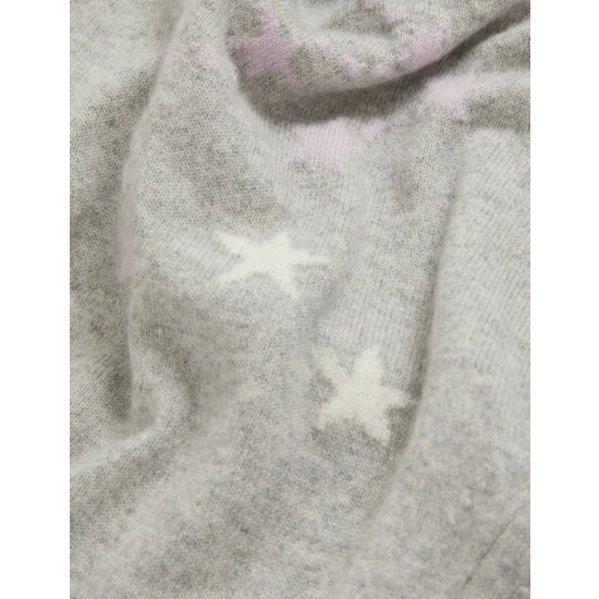 JAEGER Merino Wool Rich Star Jumper With Cashmere Women Navy/white 2 JAEGER Merino Wool Rich Star Jumper With Cashmere Women Navy/white - Image 2