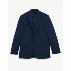 JAEGER Tailored Fit Pure Wool Twill Jacket Men Medium Navy