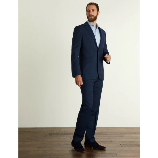 JAEGER Tailored Fit Pure Wool Twill Jacket Men Medium Navy 7 JAEGER Tailored Fit Pure Wool Twill Jacket Men Medium Navy - Image 7