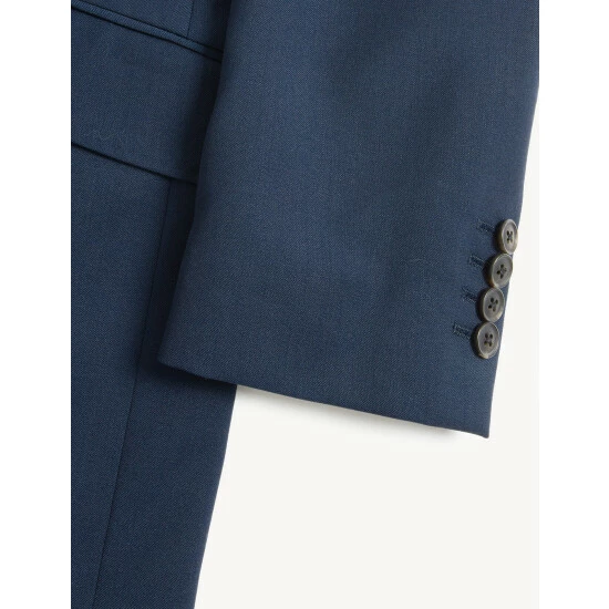 JAEGER Tailored Fit Pure Wool Twill Jacket Men Medium Navy 11 JAEGER Tailored Fit Pure Wool Twill Jacket Men Medium Navy - Image 11