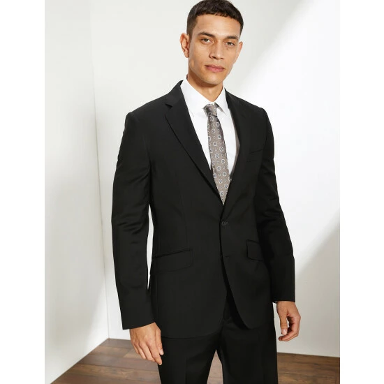 JAEGER Tailored Fit Pure Wool Twill Jacket Men Medium Navy 13 JAEGER Tailored Fit Pure Wool Twill Jacket Men Medium Navy - Image 13