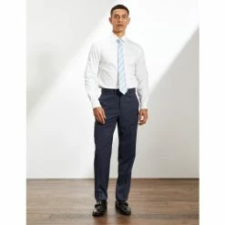 JAEGER Tailored Fit Pure Wool Bi-Stretch Trousers Men Navy Marl 13 JAEGER Tailored Fit Pure Wool Bi-Stretch Trousers Men Navy Marl -JAEGER Shop unnamed file 937