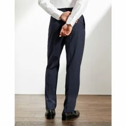 JAEGER Tailored Fit Pure Wool Bi-Stretch Trousers Men Navy Marl 14 JAEGER Tailored Fit Pure Wool Bi-Stretch Trousers Men Navy Marl -JAEGER Shop unnamed file 938