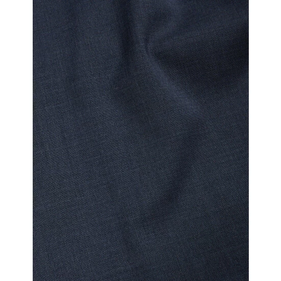 JAEGER Tailored Fit Pure Wool Bi-Stretch Trousers Men Navy Marl 6 JAEGER Tailored Fit Pure Wool Bi-Stretch Trousers Men Navy Marl - Image 6