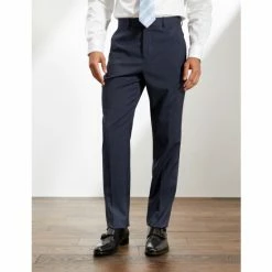 JAEGER Tailored Fit Pure Wool Bi-Stretch Trousers Men Navy Marl 17 JAEGER Tailored Fit Pure Wool Bi-Stretch Trousers Men Navy Marl -JAEGER Shop unnamed file 941