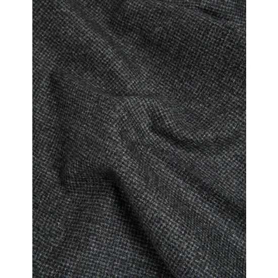 JAEGER Slim Fit Wool Flannel Puppytooth Trousers Men Charcoal Mix 6 JAEGER Slim Fit Wool Flannel Puppytooth Trousers Men Charcoal Mix - Image 6