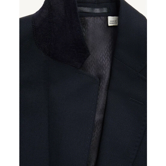 JAEGER Slim Fit Pure Wool Birdseye Jacket Men Medium Navy 13 JAEGER Slim Fit Pure Wool Birdseye Jacket Men Medium Navy - Image 13