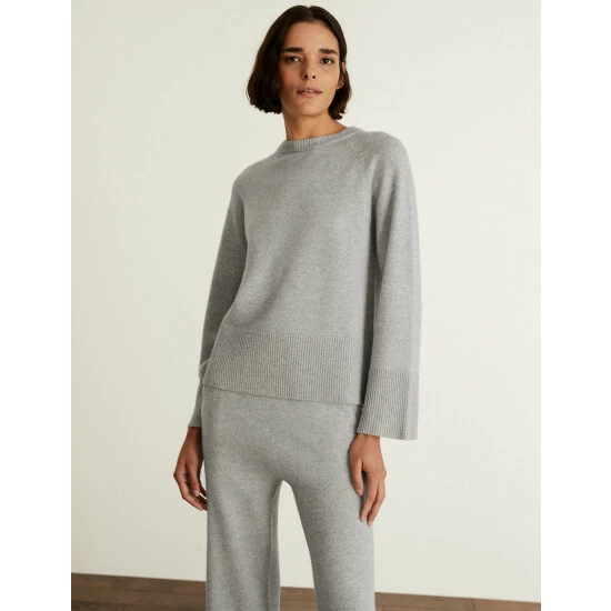 JAEGER Merino Wool Rich Jumper With Cashmere Women Pale Pink 3 JAEGER Merino Wool Rich Jumper With Cashmere Women Pale Pink - Image 3